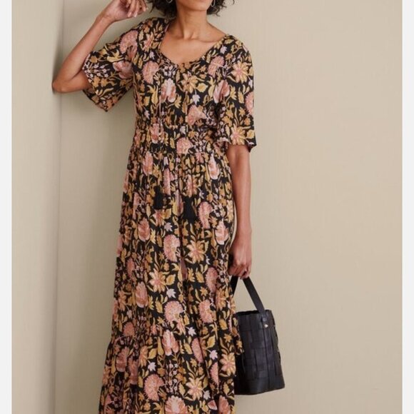 Soft Surroundings Woman's Floral Summer Marissa Tiered Maxi Dress 18P - Picture 2 of 8